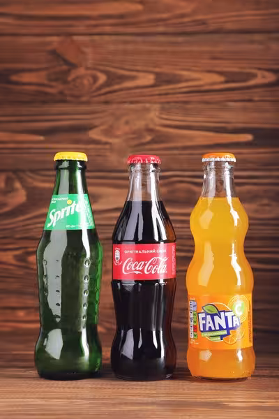 Cola, Fanta, Sprite, Pepsi