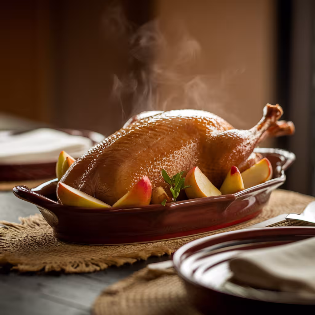 Rață la cuptor cu mere